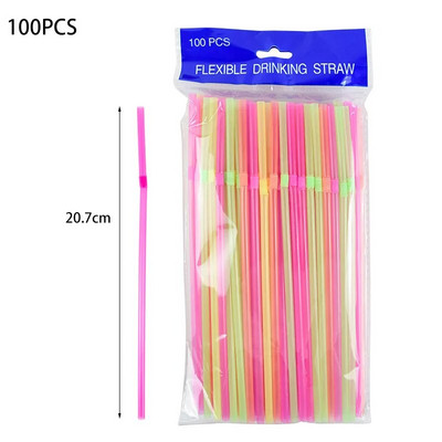 100/200 tk Paindlikud värvilised plastikust joogikõrred baaripidu Hawaii troopiline suvine rannapulma sünnipäevapeo tarvikud