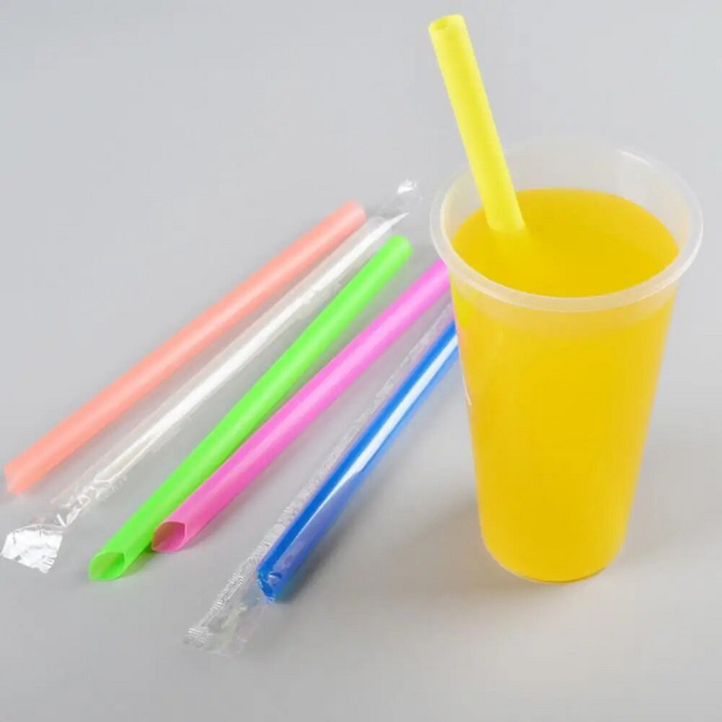 50 TK ühekordselt kasutatav Jumbo värviline õlgpärliga piimatee 19 cm mahla jook õlgedest joogipeo joogi mullitee tarvikud