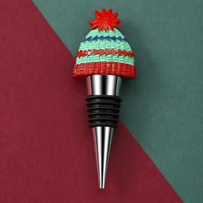 1 vnt Linksmų Kalėdų vyno kamštis Sniego senelis vyno butelio kamštis Šviežiai išlaikomas butelio dekoras Namų barai Butelių dekoratyviniai amatai