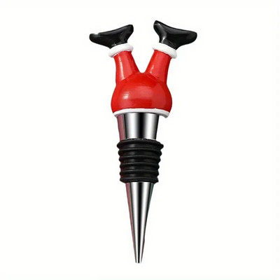 1 vnt Linksmų Kalėdų vyno kamštis Sniego senelis vyno butelio kamštis Šviežiai išlaikomas butelio dekoras Namų barai Butelių dekoratyviniai amatai