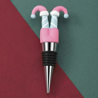 1 vnt Linksmų Kalėdų vyno kamštis Sniego senelis vyno butelio kamštis Šviežiai išlaikomas butelio dekoras Namų barai Butelių dekoratyviniai amatai