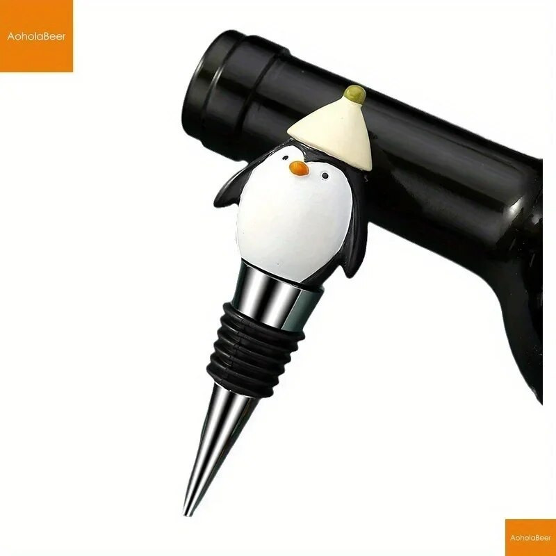 1 vnt Linksmų Kalėdų vyno kamštis Sniego senelis vyno butelio kamštis Šviežiai išlaikomas butelio dekoras Namų barai Butelių dekoratyviniai amatai