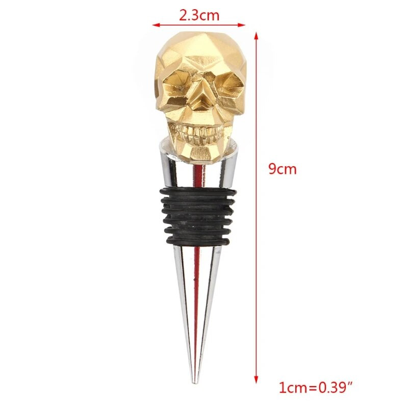 Helovino kaukolės šampano raudonojo vyno butelio kamštis aukštyn kojomis sandariklio kištuko įrankis