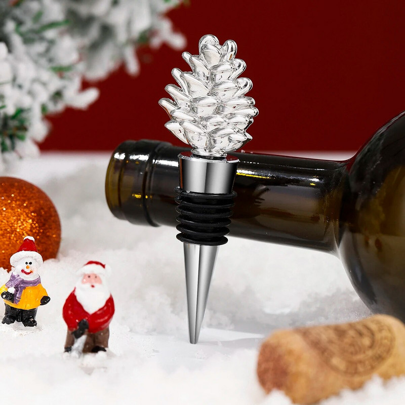 Πώμα κόκκινου κρασιού σε σχήμα χριστουγεννιάτικου δέντρου