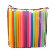 Vienkartiniai šiaudeliai, tiesūs 100 vnt., skirti gerti Vienkartinė plokščia burna šiaudų perlų pieno arbata Stambių šiaudų plastikinė tiesi tūbelė