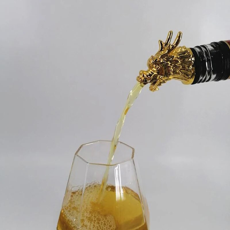 1Pc κράμα ψευδαργύρου Animals Head Wine Pourer Πώματα για μπουκάλια κρασιού Wine Aerators Gift Home Wine Stopper