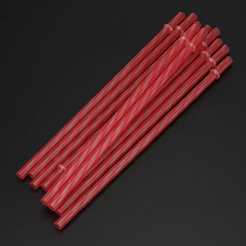 Silikoonist metallist kõrreotsad Dekoratsioon triip peo plastikkõrred Joomine värvilised korduvkasutatavad kõvad värvilised kõrred korduvkasutatavad