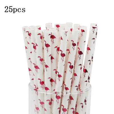 25vnt Geriamasis popierius Šiaudeliai flamingo Šiaudeliai Helovino Kalėdų Dovana Kūdikių Dušo dekoravimui Vakarėlio reikmenys