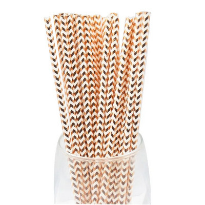 Rožinio aukso popieriniai šiaudeliai gimtadienio vakarėliui, kompostuojami biologiškai skaidūs geriamojo popieriaus šiaudeliai, ekologiški, perdirbami kokteiliams