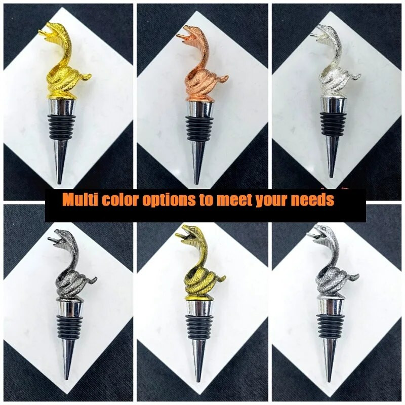 Anotacija Kūrybinis gyvatės vyno kamštis Cinko lydinio vyno butelis Laikyti šviežią kamštelį Baras Įrankiai Dekoracijos Vyno burna