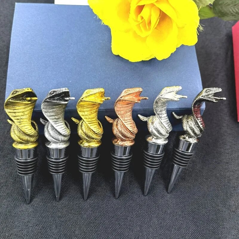 Anotacija Kūrybinis gyvatės vyno kamštis Cinko lydinio vyno butelis Laikyti šviežią kamštelį Baras Įrankiai Dekoracijos Vyno burna