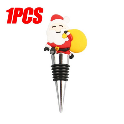 1PC Ziemassvētku sērija Vīna aizbāžņu bārs ballītes dekorēšanai sniegavīra forma Svaigi saglabājas vīna šampanieša aizbāžņu stieņa piederumi