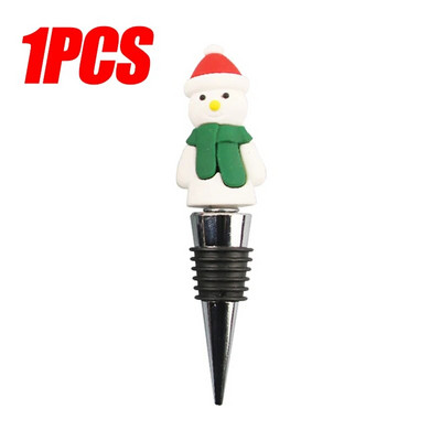 1PC Ziemassvētku sērija Vīna aizbāžņu bārs ballītes dekorēšanai sniegavīra forma Svaigi saglabājas vīna šampanieša aizbāžņu stieņa piederumi