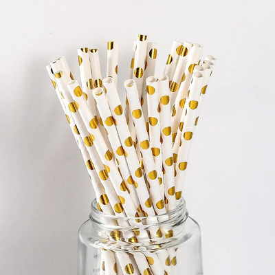 25 vnt. Nauji biologiškai skaidūs vienkartiniai popieriniai šiaudiniai gimtadienio ir vestuvių reikmenys vienkartiniai stalo reikmenys