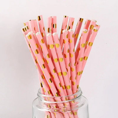 25 vnt. Nauji biologiškai skaidūs vienkartiniai popieriniai šiaudiniai gimtadienio ir vestuvių reikmenys vienkartiniai stalo reikmenys