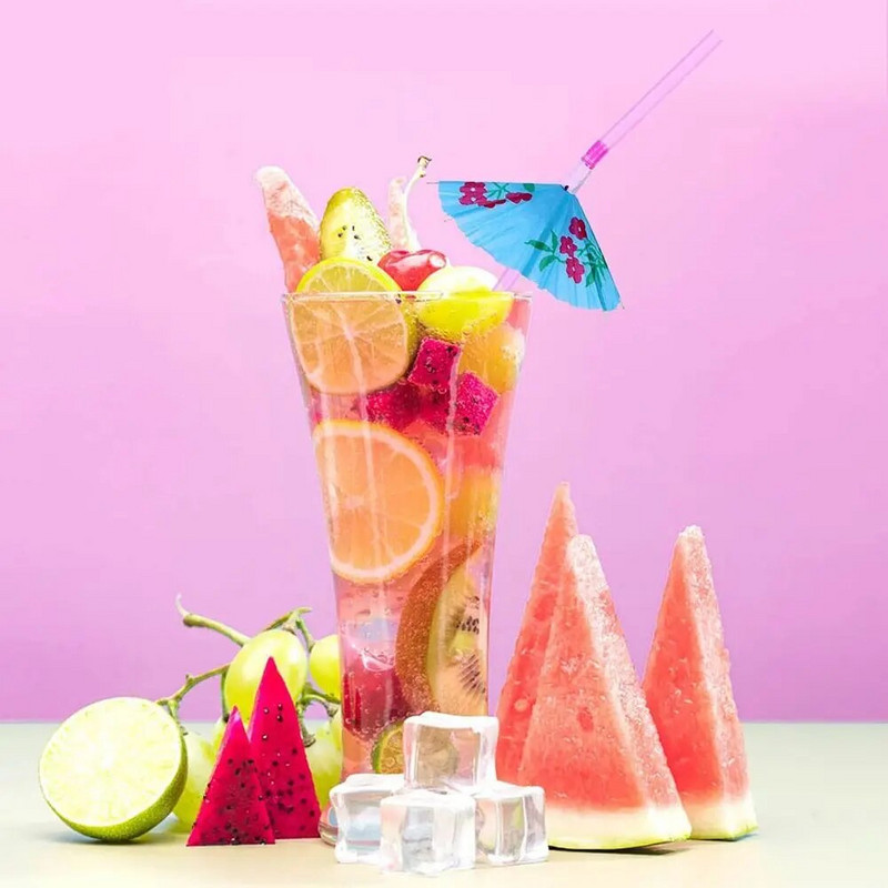 Διακόσμηση πάρτι Διακόσμηση τραπεζιού Κοκτέιλ Διακόσμηση Ομπρέλα Καλαμάκια Hawaiian Beach Suppliers Paper Umbrella Drink