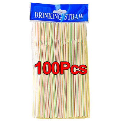 300 tk värvilised ühekordsed kõrred Köök Paindlik plastikkõrs piima tee mahla kokteilipeo baari tarvikud Joogikõrred