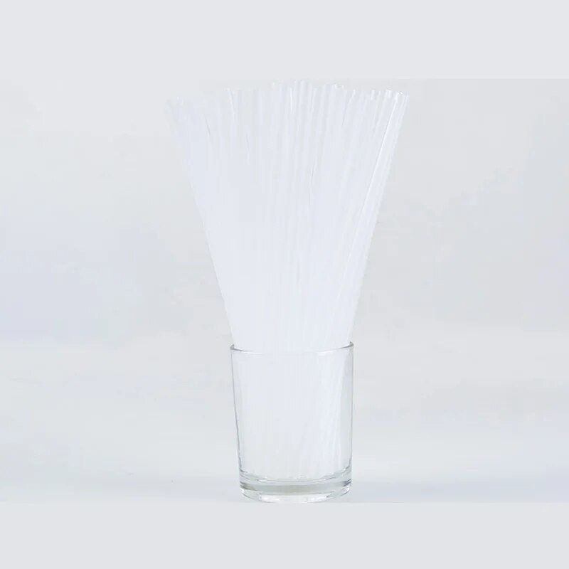 100 vnt. 7,48 colio arbatos gėrimų šiaudeliai, atskirai suvynioti PP kelių spalvų geriamieji šiaudeliai Stori gėrimų indų baro priedai