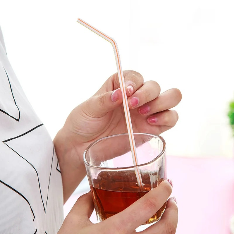 50/100 vnt gėrimų šiaudeliai įvairiaspalviai dryžuoti alkūniniai vaivorykštiniai šiaudeliai buities vakarėlio gimtadienio šventei vakarėlio reikmenys