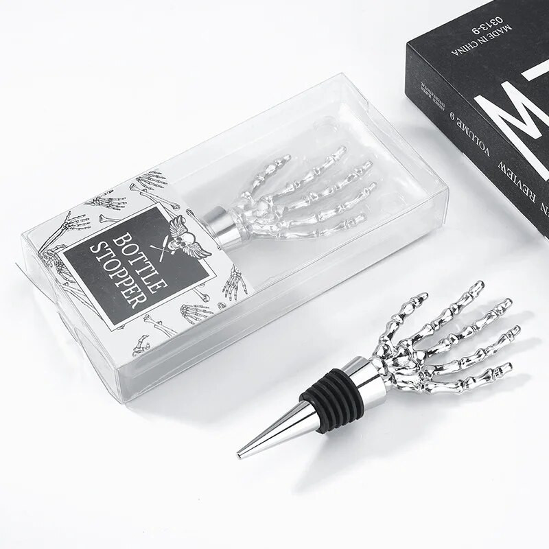 Kaukolės rankinis vyno butelio kamštis Metalinis vyno butelio kamštis Daugkartinis vakuuminis sandarinimo butelio kamštelis šampano kamštelis vyno dovanų baro įrankis