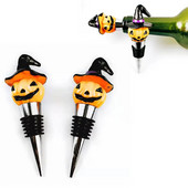 1 τεμάχιο Halloween Pumpkin Skull Ghost Πώμα μπουκαλιού σιλικόνης Επαναχρησιμοποιούμενο Σφραγισμένο σε κενό σκούπα Πώμα κρασιού Αξεσουάρ Μπαρ Διακόσμηση κρασιού