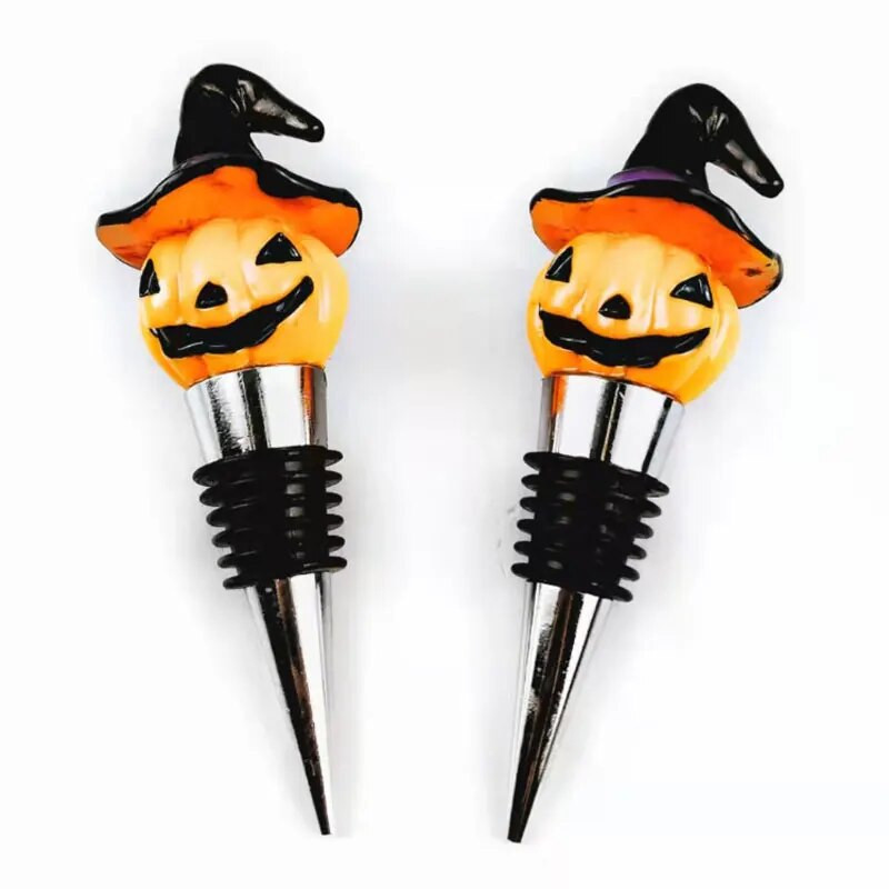 1 τεμάχιο Halloween Pumpkin Skull Ghost Πώμα μπουκαλιού σιλικόνης Επαναχρησιμοποιούμενο Σφραγισμένο σε κενό σκούπα Πώμα κρασιού Αξεσουάρ Μπαρ Διακόσμηση κρασιού