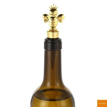 Инструменти за декорация на барове Запушалка за бутилка вино във формата на малка пчела Свежи коркови запушалки за вино Цинкова сплав Парти подаръци за гости