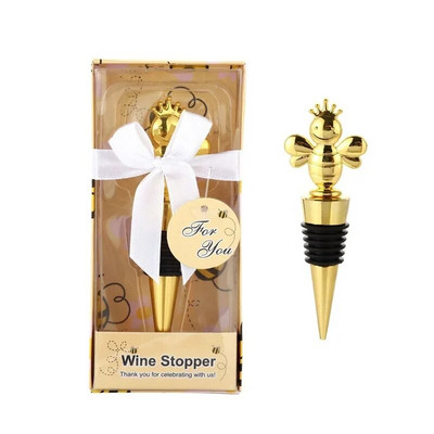 Baro dekoravimo įrankiai Little Bee Shape vyno butelio kamštis Šviežiai išsilaikantys kamštiniai vyno kamščiai Cinko lydinio vakarėlio dovanos svečiams