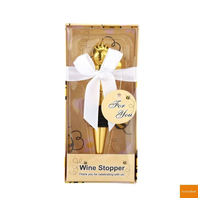 Baro dekoravimo įrankiai Little Bee Shape vyno butelio kamštis Šviežiai išsilaikantys kamštiniai vyno kamščiai Cinko lydinio vakarėlio dovanos svečiams