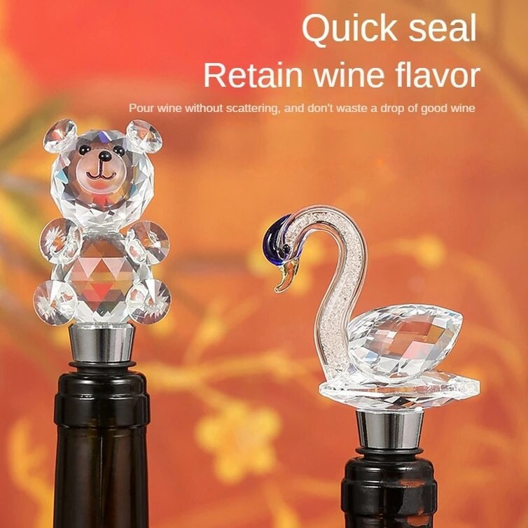 Baarikristalli veini joogipudeli korgid lekkekindlad loomingulised šampanja õllepudelid tihenduskork kork Korduvkasutatavad baaritarvikud