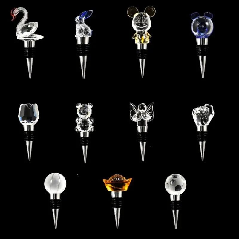 Baarikristalli veini joogipudeli korgid lekkekindlad loomingulised šampanja õllepudelid tihenduskork kork Korduvkasutatavad baaritarvikud