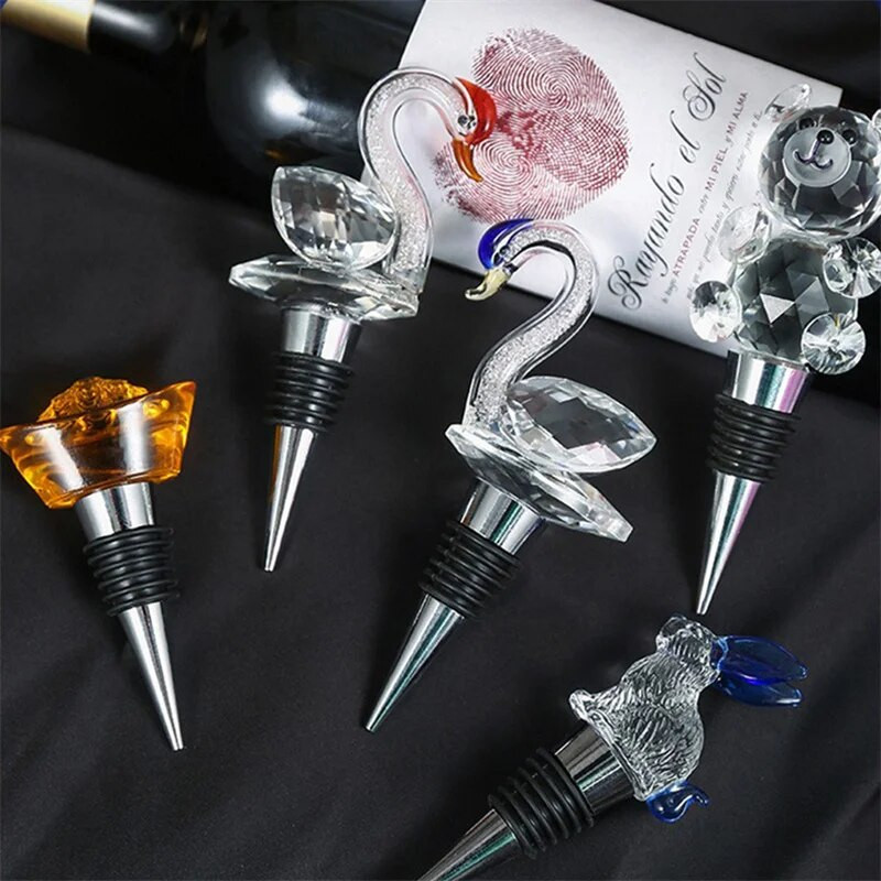 Baarikristalli veini joogipudeli korgid lekkekindlad loomingulised šampanja õllepudelid tihenduskork kork Korduvkasutatavad baaritarvikud