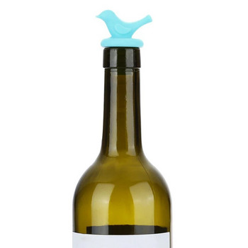 1PC Creative Bird Design Wine Stopper Силиконов капак за вино и бира Запушалка за бутилки Запушалка за бутилки Кухненски прибори за бар Бар инструменти