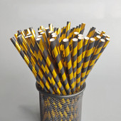 25 vnt. vienkartinis spalvotas popierius šiaudinis vakarėlio dekoravimas sultys gėrimas pienas arbata šiaudų batonėlių priedai Vestuvių vakarėlio priedai