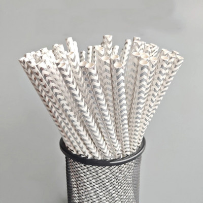 25 vnt. vienkartinis spalvotas popierius šiaudinis vakarėlio dekoravimas sultys gėrimas pienas arbata šiaudų batonėlių priedai Vestuvių vakarėlio priedai