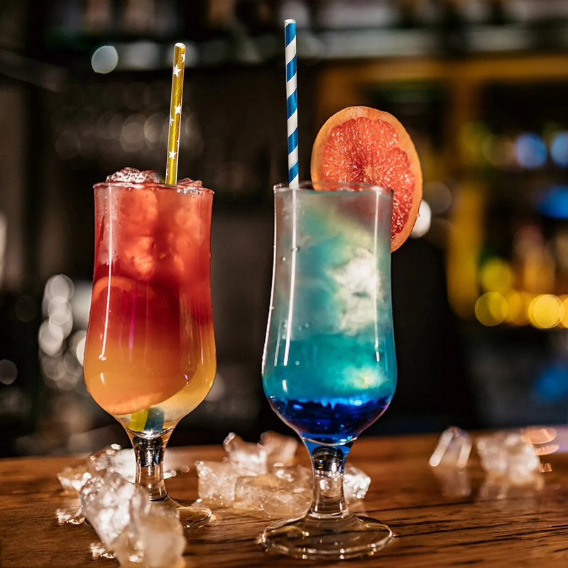 25 vnt. vienkartinis spalvotas popierius šiaudinis vakarėlio dekoravimas sultys gėrimas pienas arbata šiaudų batonėlių priedai Vestuvių vakarėlio priedai