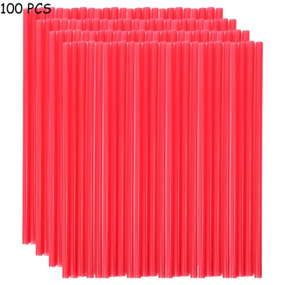 100 vnt/pak. Daugiaspalviai plastikiniai šiaudeliai virtuvės gėrimų vienkartiniai geriamieji šiaudeliai, skirti vestuvių gimtadienio vakarėliui, gėrimų priedai