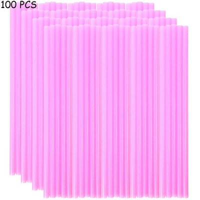 100 vnt/pak. Daugiaspalviai plastikiniai šiaudeliai virtuvės gėrimų vienkartiniai geriamieji šiaudeliai, skirti vestuvių gimtadienio vakarėliui, gėrimų priedai