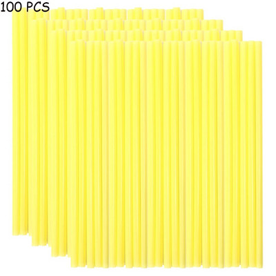 100 vnt/pak. Daugiaspalviai plastikiniai šiaudeliai virtuvės gėrimų vienkartiniai geriamieji šiaudeliai, skirti vestuvių gimtadienio vakarėliui, gėrimų priedai