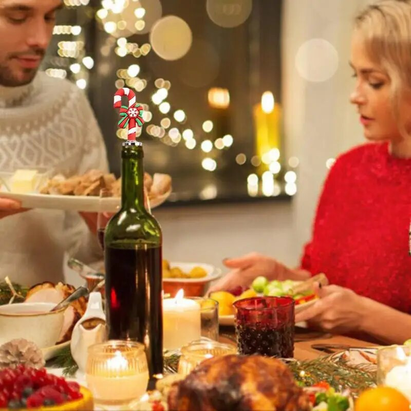 Χριστουγεννιάτικο πώμα κρασιού Ανθεκτικό πώμα με κλειδαριά αέρα Πώμα φιάλης επαναχρησιμοποιήσιμο σφραγιστικό μπουκαλιού φελλού μακράς διαρκείας Αξεσουάρ εργαλείων στεγανοποίησης PVC