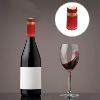 100 τμχ Heat Shrink Capsules Wine Bottle Capsules Wine Heat Shrinkable Wine Shrink Film Wrap for Straight Mouth Bottle