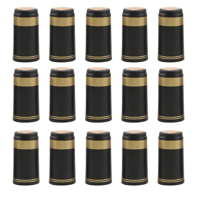 100 vnt. Termiškai susitraukiančios kapsulės Vyno butelių kapsulės Vyno termiškai susitraukianti vyno susitraukianti plėvelė tiesia burnos buteliui