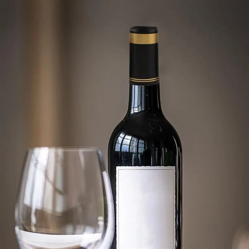 100 vnt. Termiškai susitraukiančios kapsulės Vyno butelių kapsulės Vyno termiškai susitraukianti vyno susitraukianti plėvelė tiesia burnos buteliui