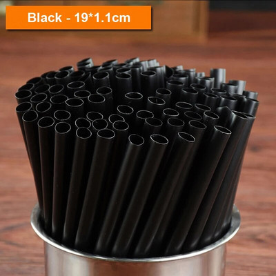 100 vnt. daugiaspalvių vienkartinių šiaudelių, atskirai suvynioti dideli gėrimo šiaudeliai Platūs pieno arbatos kokteilių sultys gėrimų plastikiniai šiaudeliai