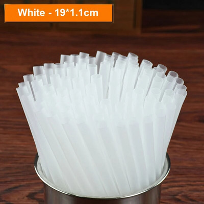 100 vnt. daugiaspalvių vienkartinių šiaudelių, atskirai suvynioti dideli gėrimo šiaudeliai Platūs pieno arbatos kokteilių sultys gėrimų plastikiniai šiaudeliai