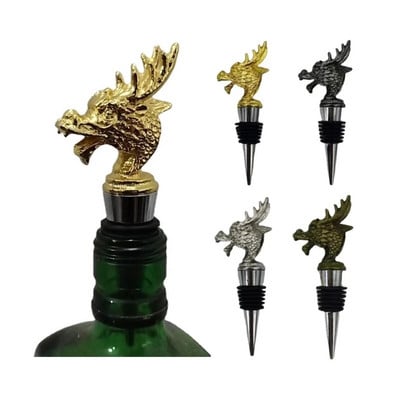 Art Divine Dragon Head Bottle Stopper Червено вино Уиски Водка Keep Fresh Plug Коледни подаръци Орнаменти