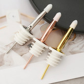 3 vnt / rinkinys nerūdijančio plieno vyno kamštis alkoholio gėrimo snapeliai butelių dozatorius Vyno butelio kamštis su dangteliu vakarėlio baro priedais