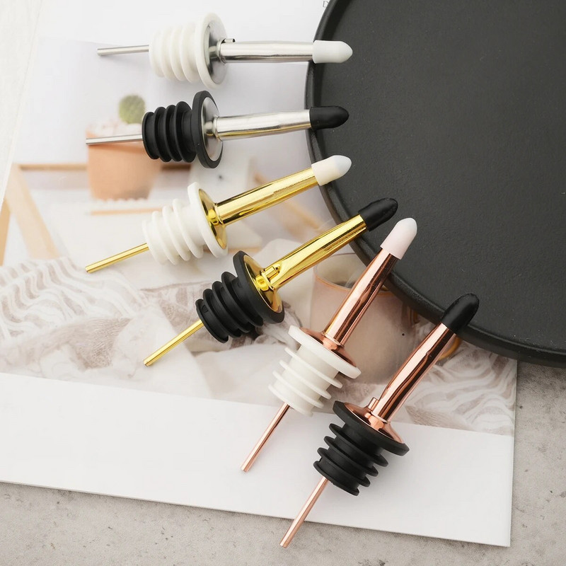 3 vnt / rinkinys nerūdijančio plieno vyno kamštis alkoholio gėrimo snapeliai butelių dozatorius Vyno butelio kamštis su dangteliu vakarėlio baro priedais