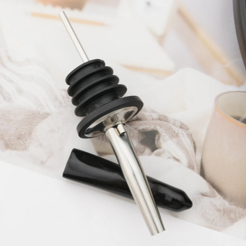 3 vnt / rinkinys nerūdijančio plieno vyno kamštis alkoholio gėrimo snapeliai butelių dozatorius Vyno butelio kamštis su dangteliu vakarėlio baro priedais