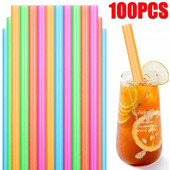 100 τμχ Καλαμάκια πόσιμου μικτού χρώματος Πλαστικά καλαμάκια Milktea Juice πόσιμο καλαμάκι για αξεσουάρ γάμου γενεθλίων